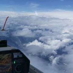 Flugwegposition um 11:57:04: Aufgenommen in der Nähe von Gemeinde Reith bei Seefeld, Österreich in 4580 Meter